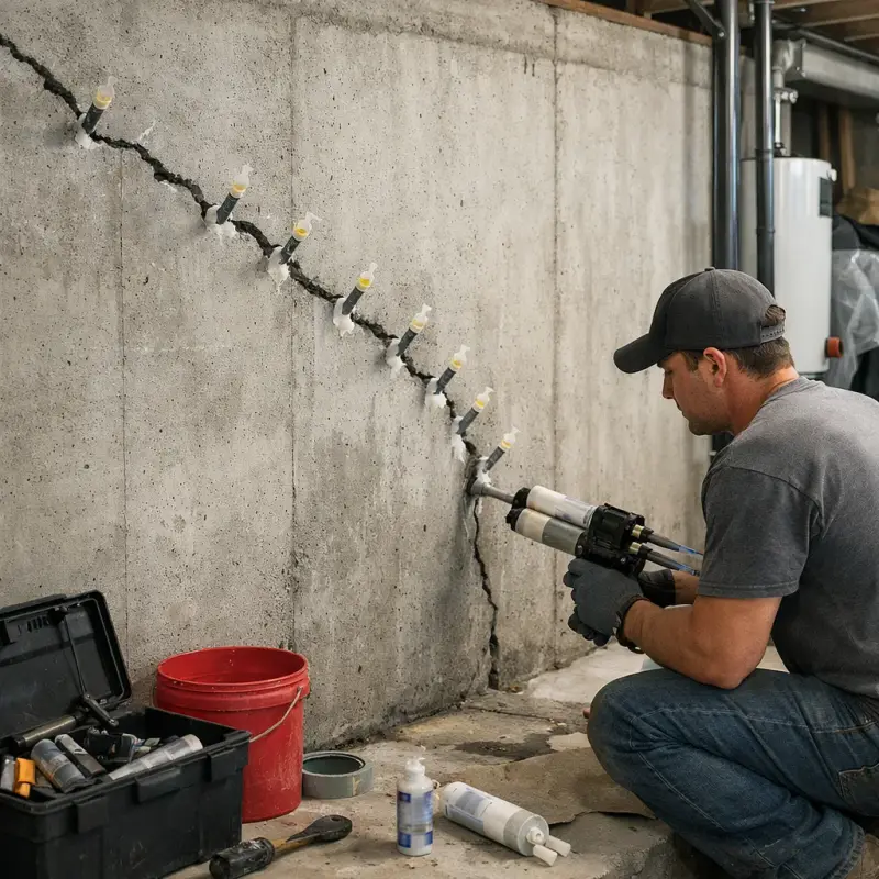 Basement Wall Crack Repair Carrollton